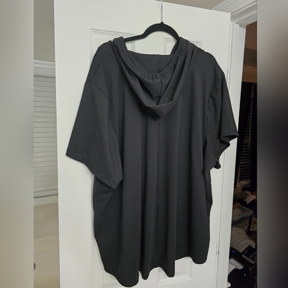Lane Bryant Black Active Hooded Shirt Size 30/32 - Picture 3 of 3
